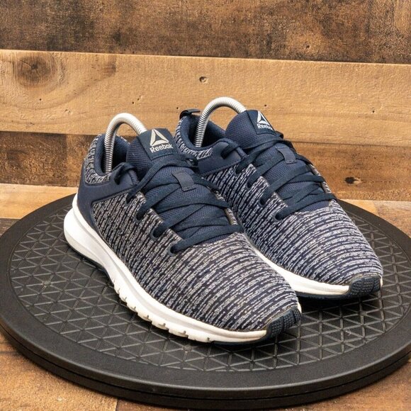 REEBOK PRINT LUX WOMENS ATHLETIC SHOES RUNNING WALKING TRAINING BLUE LOW SZ 8.5 - Picture 3 of 9